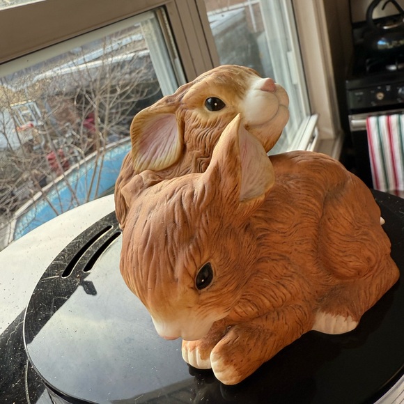Ceramic Brown Rabbit Figurines - Picture 3 of 10